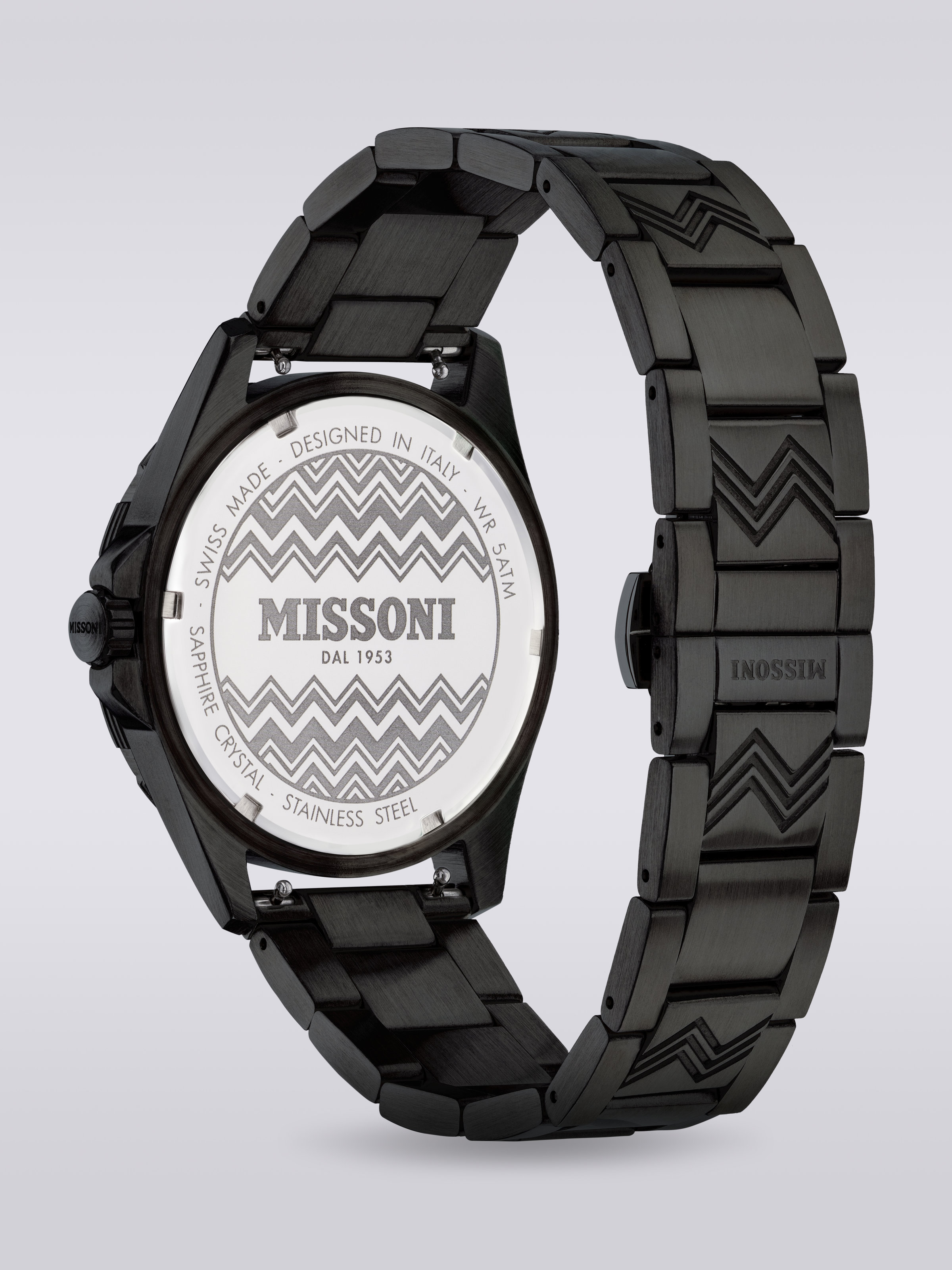 Missoni Gmt 43mm  watch , Black    - 2