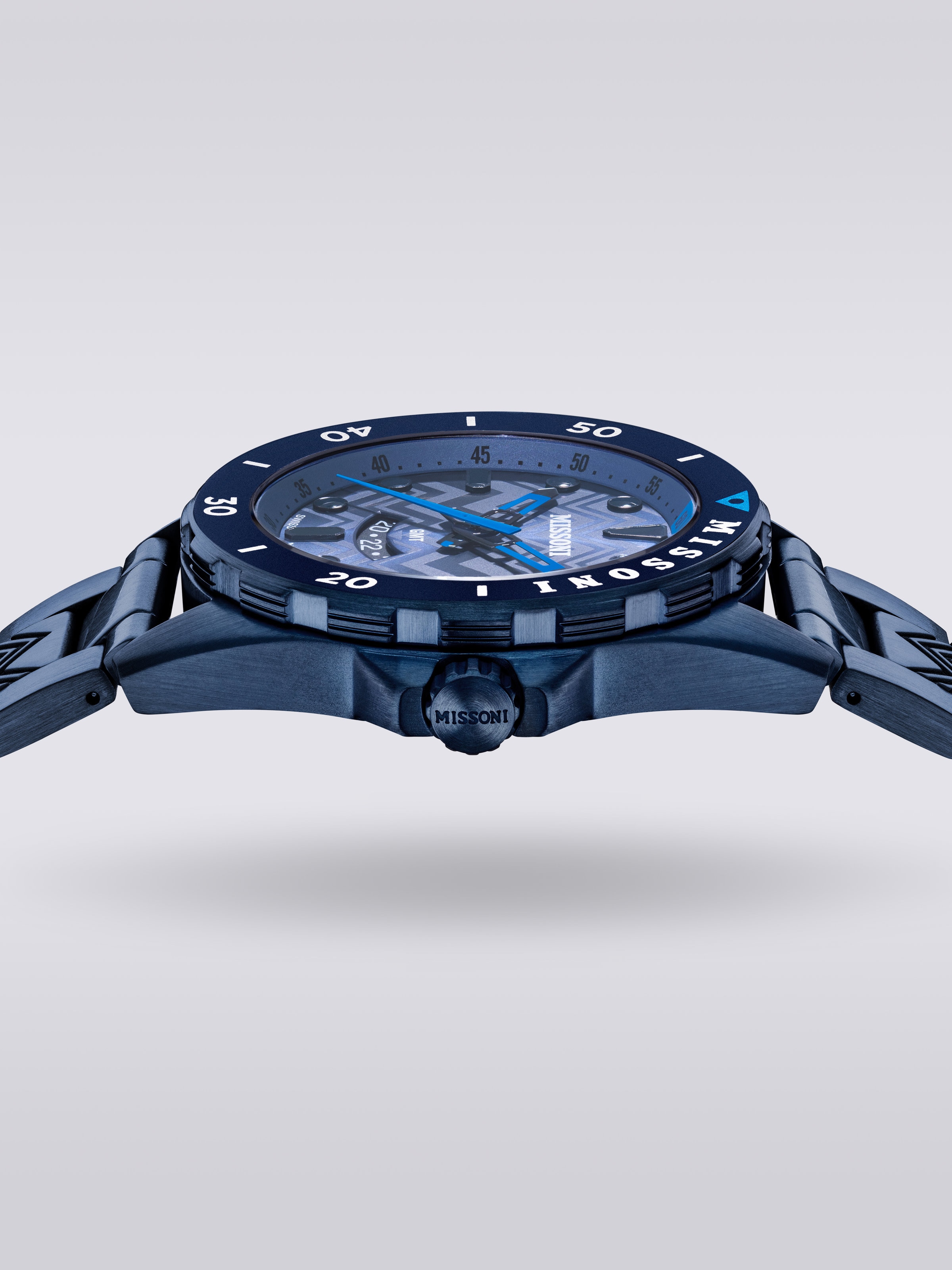 Missoni Gmt 43mm  watch , Blue - 3