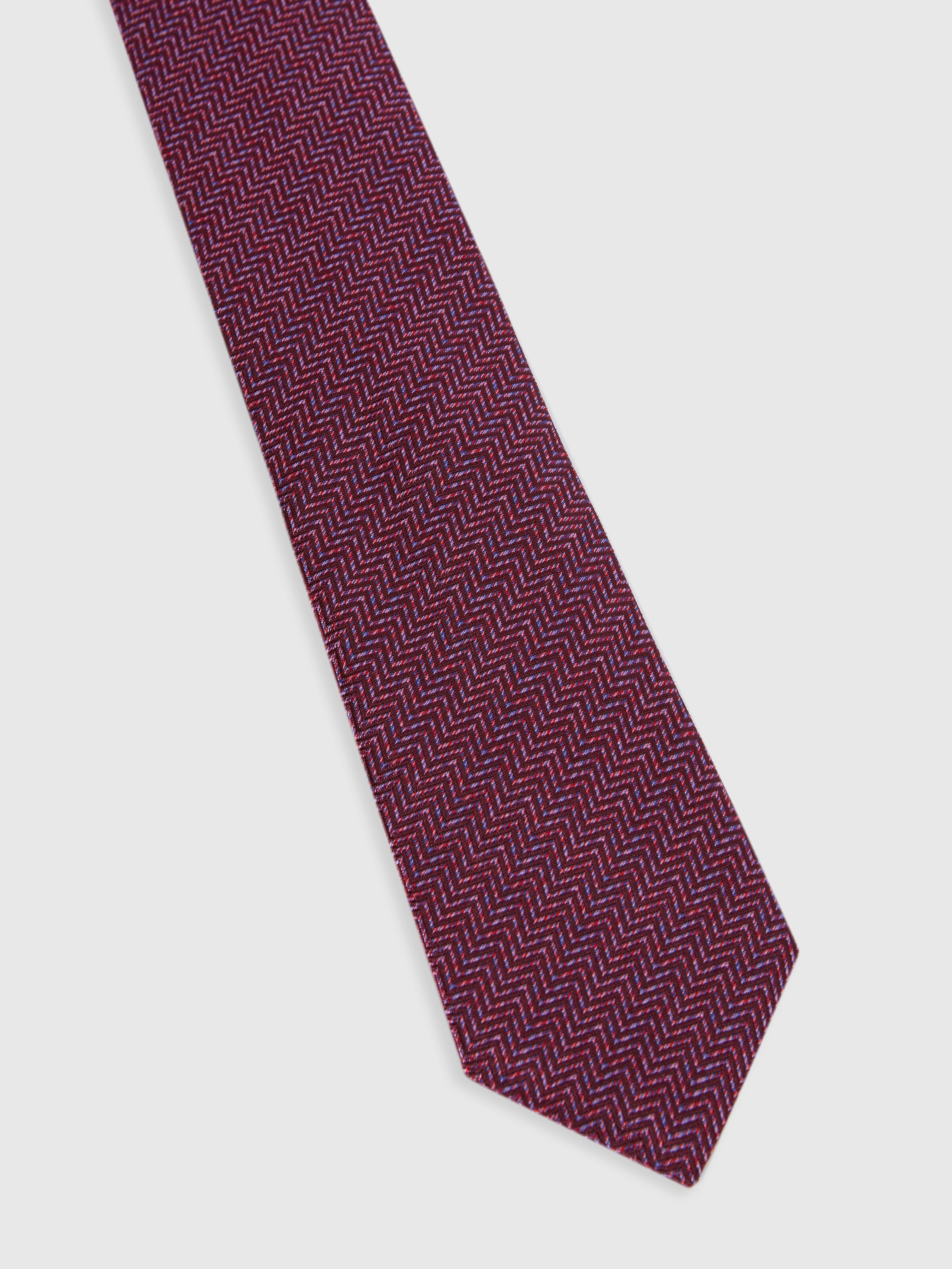 Silk chevron tie, Multicoloured  - 1