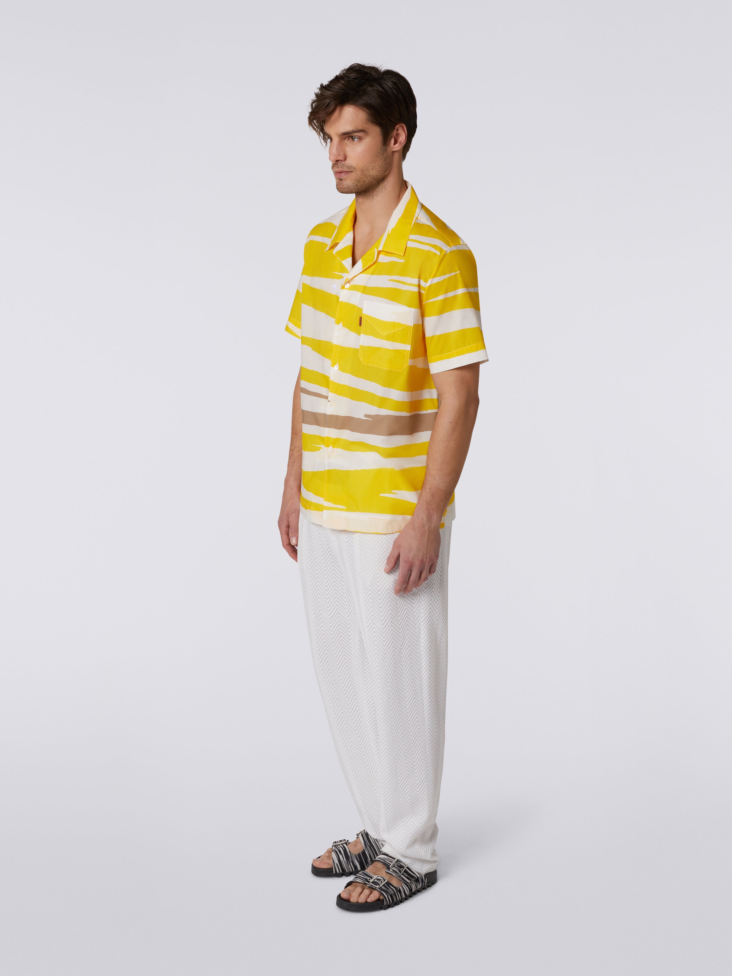 Short-sleeved cotton bowling shirt, Multicoloured  - 2