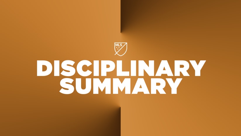 MLS Disciplinary Summary - Matchday 28