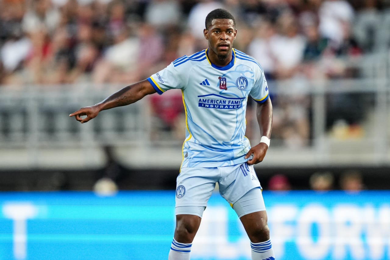 Atlanta United forward Xande Silva #16 looks on during the first half of the match against the D.C. United at Audi Field in Washington,  on Wednesday June 19, 2024