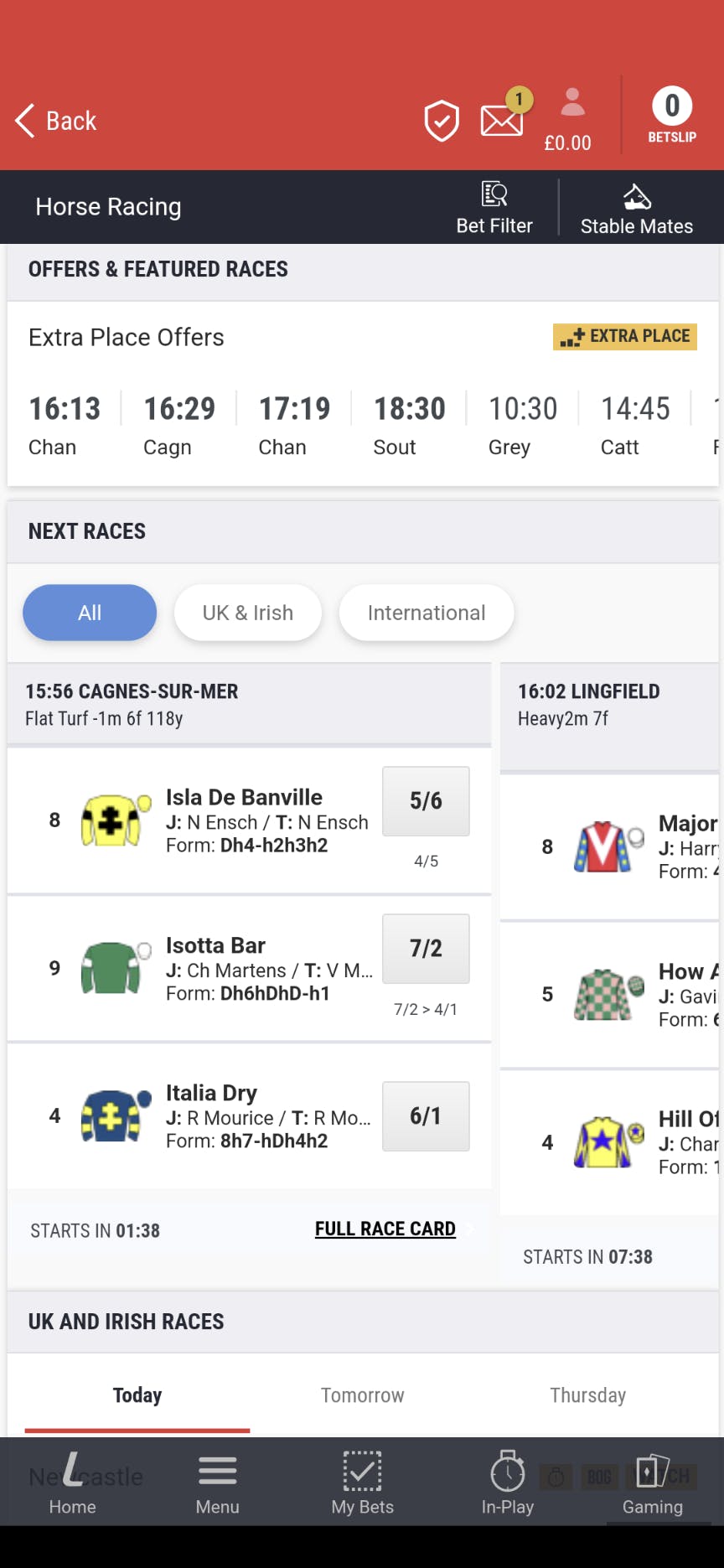 Ladbrokes horse racing