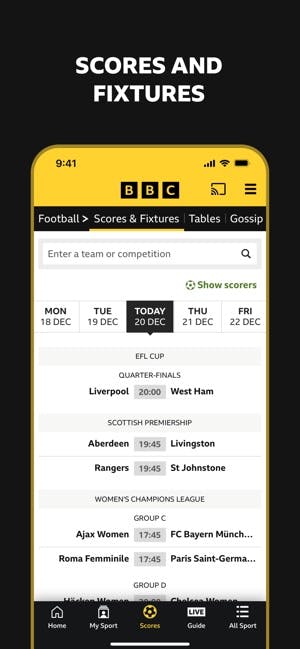 BBC Sports App