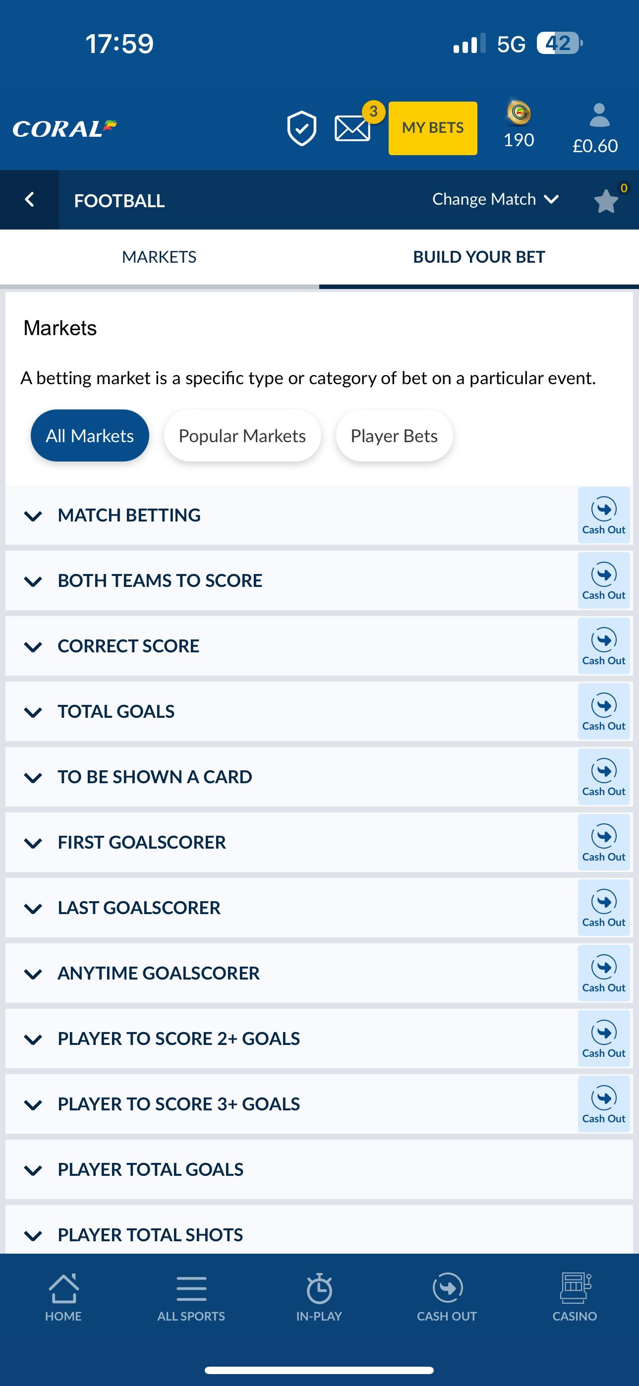 coral bet builder app