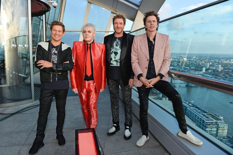  (L-R) Roger Taylor, Nick Rhodes, Simon Le Bon, and John Taylor of Duran Duran pose ahead of their performance during Global Citizen Live at Sky Garden on September 25, 2021 in London, England. 
