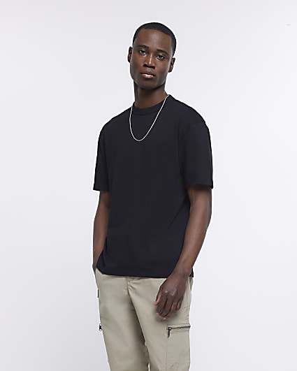 Black regular fit t-shirt