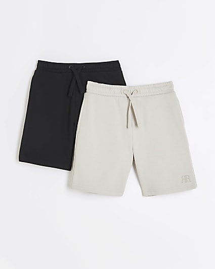 Boys black shorts 2 pack