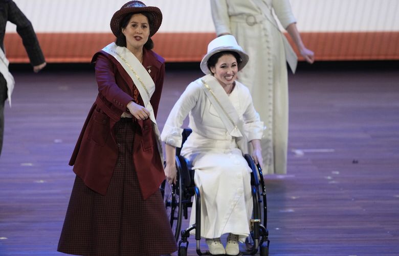 Members of the company of “Suffs” perform during the 77th Tony Awards on Sunday, June 16, 2024, in New York. (Photo by Charles Sykes/Invision/AP) NYRA892 NYRA892