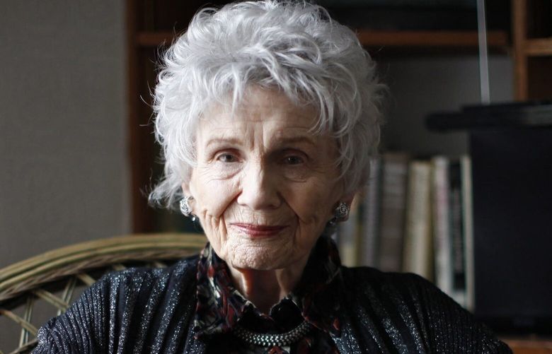 FILE – Canadian author Alice Munro is photographed during an interview in Victoria, B.C. Tuesday, Dec.10, 2013. (Chad Hipolito/The Canadian Press via AP, File) NYET110 NYET110