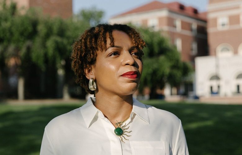 Chelsia Potts, a college administrator who has asked for workplace accommodations since receiving an autism diagnosis, at Miami University’s campus in Oxford, Ohio, June 17, 2024. As diagnoses of autism rise, Microsoft and other large companies are working to better support autistic workers so they can thrive without “masking.” (Madeleine Hordinski/The New York Times) 