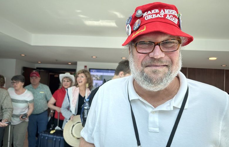 Scott Hogg, a delegate and member of the RNC Platform Committee, from Camas, WA, photographed in Menomonee Falls, WI, Sunday, July 14, 2024.