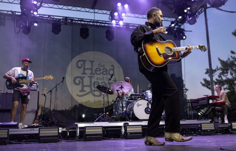 The Head and the Heart performs during the Day In Day Out music festival on Sunday, July 14, 2024, in Seattle.