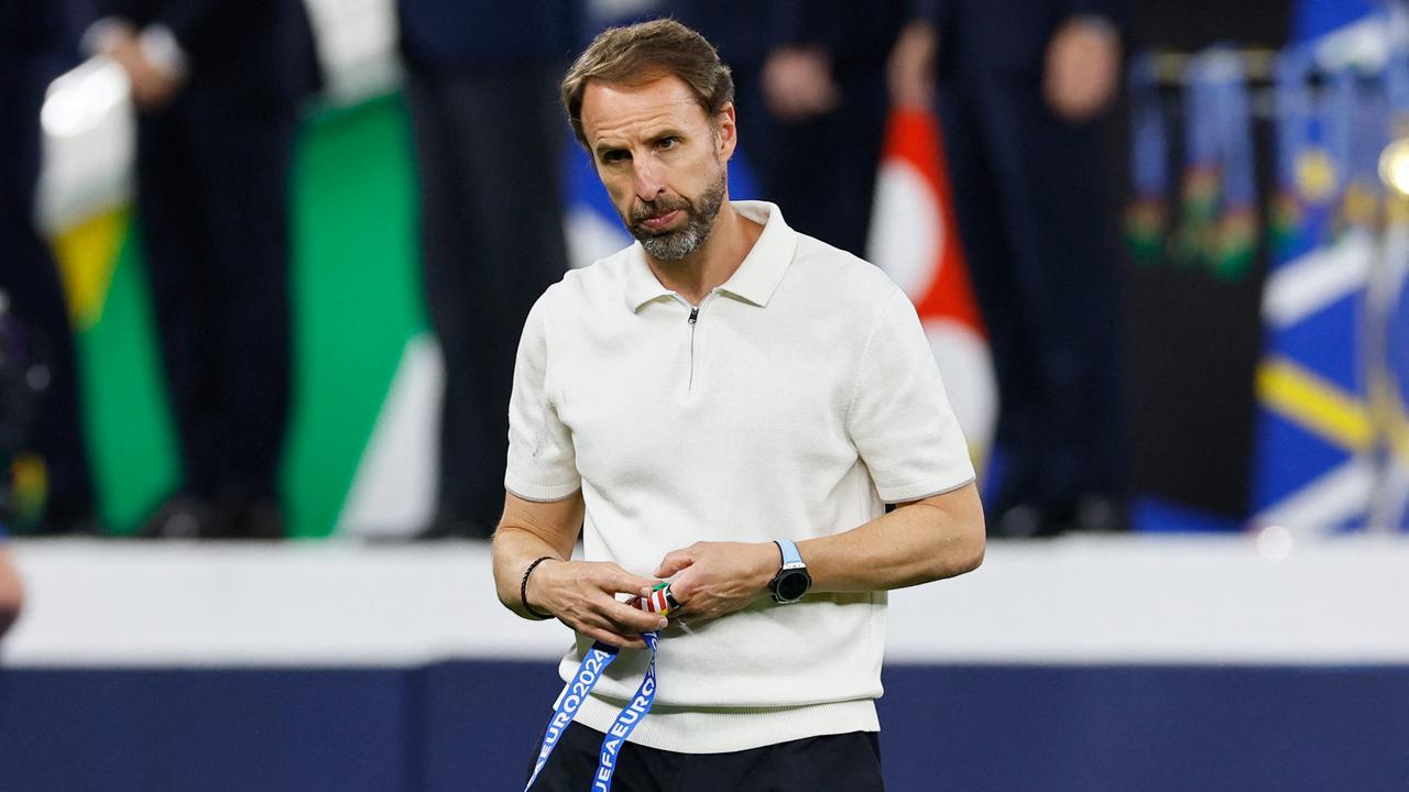 Englands Trainer Gareth Southgate ist die Enttäuschung nach dem verlorenem EM-Finale ins Gesicht geschrieben
