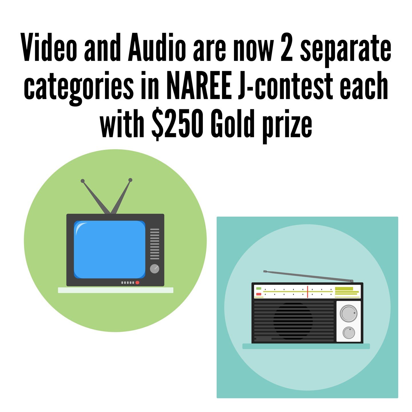 NAREE's real estate journalism contest has split the video/audio category into two separate categories, each with a $250 gold prize. Enter your audio story (radio, podcast, etc) in category 17 and/or your video story (tv, streaming, etc) in category 