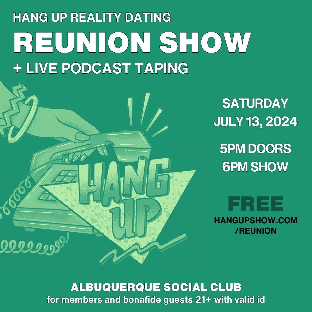 Get ready for Pride 2 New Mexico! 🏳️&zwj;⚧️🏳️&zwj;🌈 @hangupshow Season 2 Reunion is happening July 13th and it&rsquo;s FREE 💅☎️ ✨ 

Join us at @abq_social_club for a night of queer joy with @zak_sauce! 

Meet your favorite callers in person and g