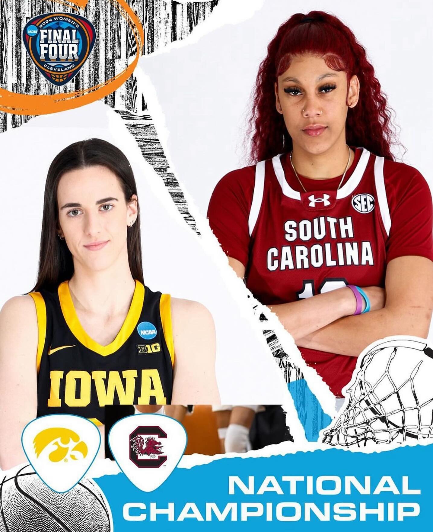 IT&rsquo;S CHAMPIONSHIP SUNDAY 🏀 We will be showing the NCAA Women&rsquo;s Final Four Championship at 3pm today. Full game sound throughout. Are you #teamhawkeye or  #teamgamecock? Either way, let&rsquo;s hope for a great game between two incredible