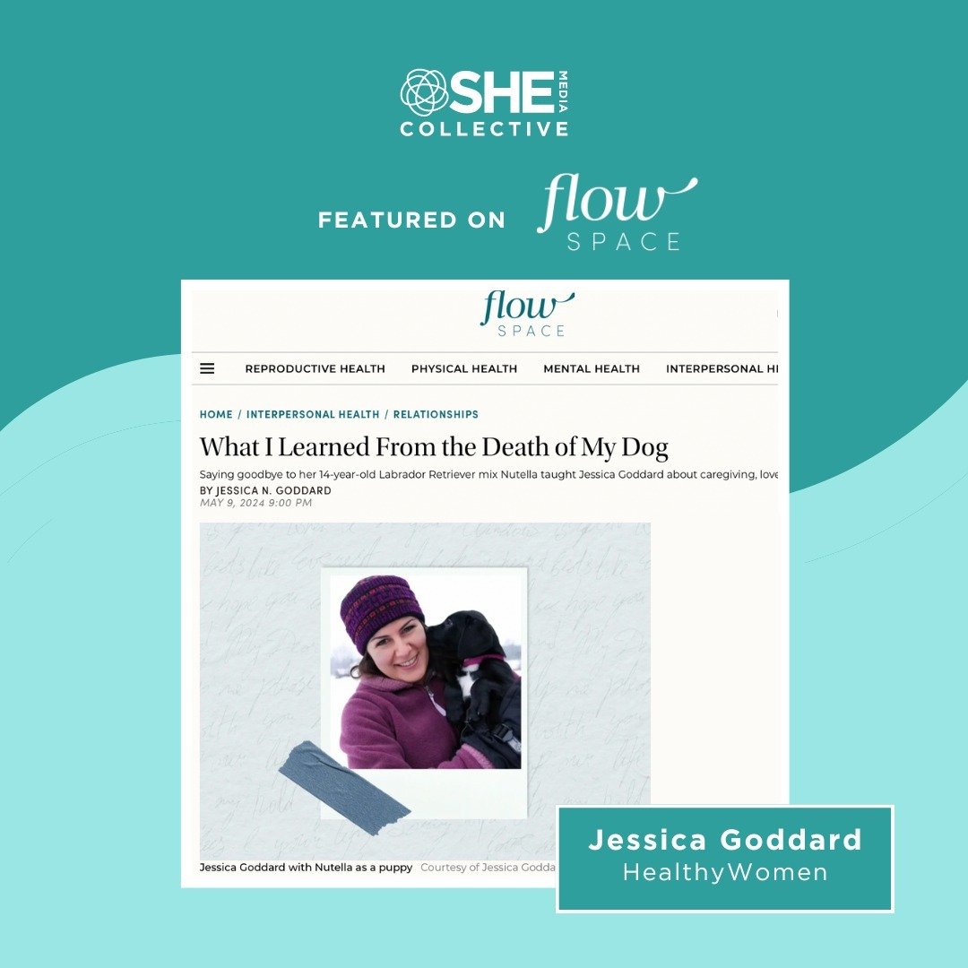 SHE Media Collective Partner 
@HealthyWomen was featured in a recent 
@thisisflowspace article about what the loss of a pet can teach you about caregiving, love, and loss. Read more at the link in bio. 

#healthywomen #shemediacollective #thisisflows