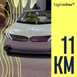 Ein Fahrzeug von BMW bei der IAA Mobility Ausstellung 2023.