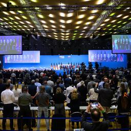 Blick in die Grugahalle in Essen während des AfD-Parteitags