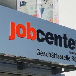 Eingangsschild des jobcenters (Süd) in Bremen