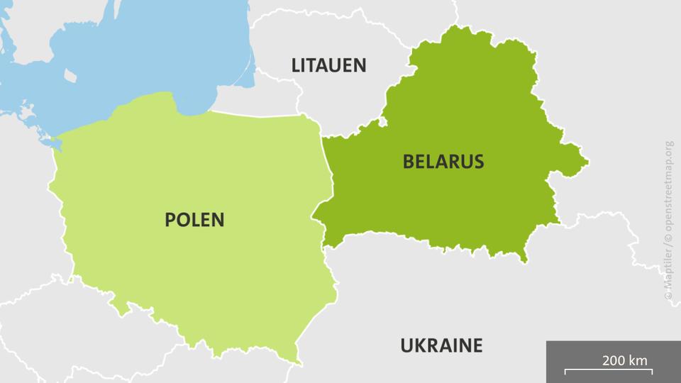 Karte: Polen und Belarus