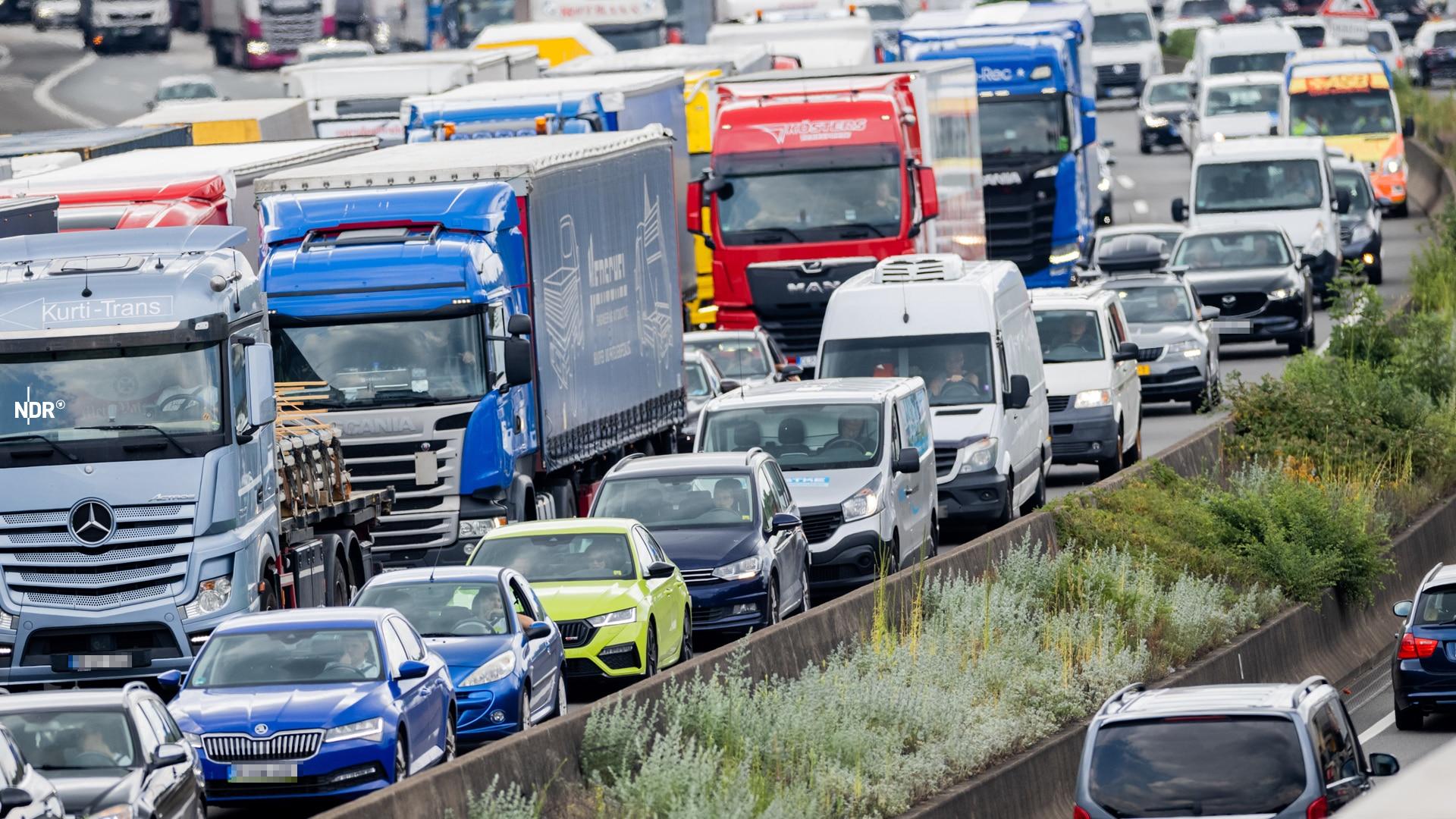 Stau auf der Autobahn