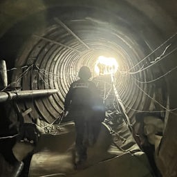 Blick in einen Tunnel im Gazastreifen