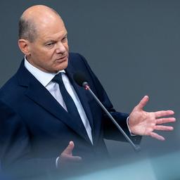 Olaf Scholz im Bundestag.