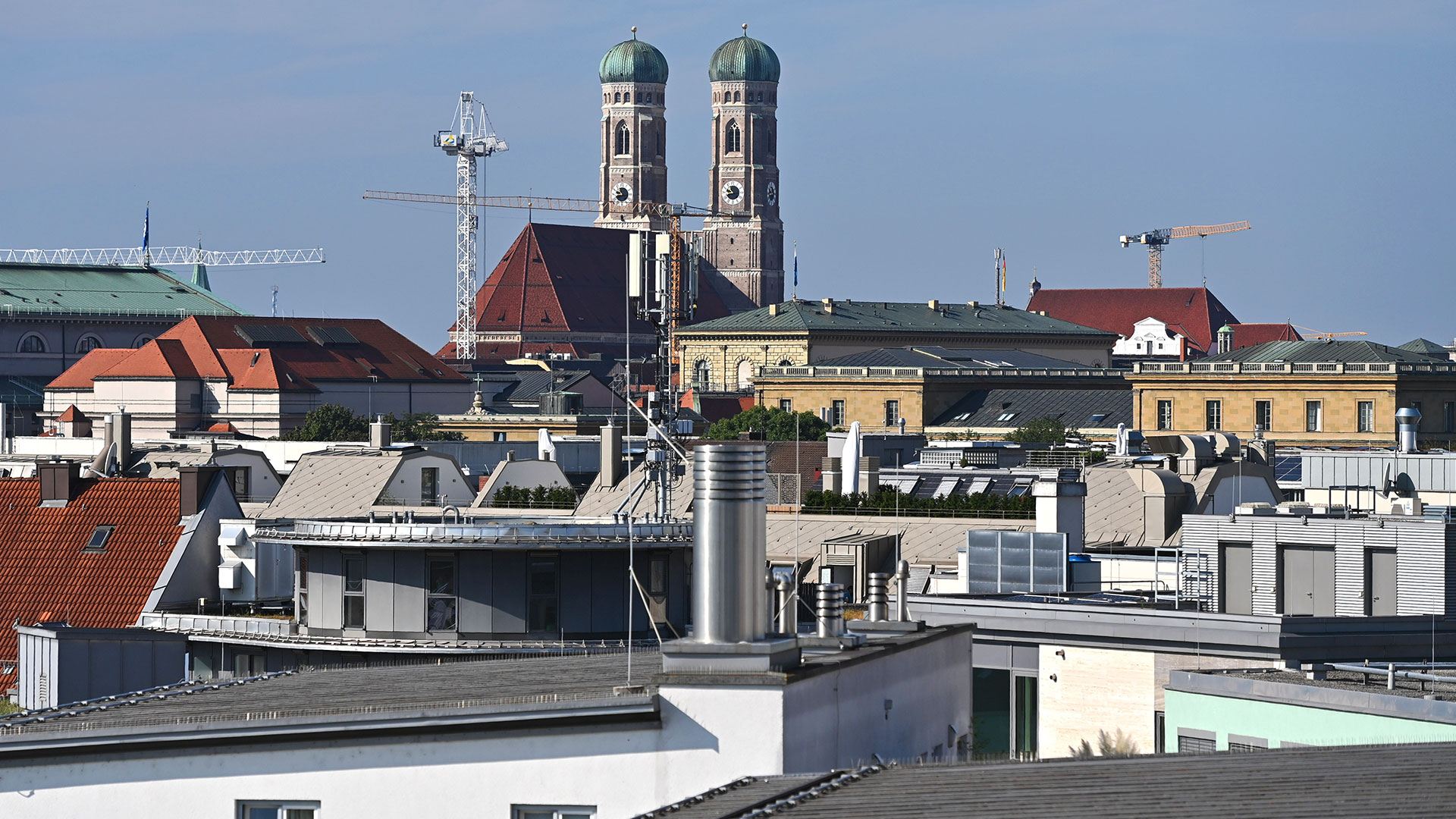 Blick auf die Dächer von München.