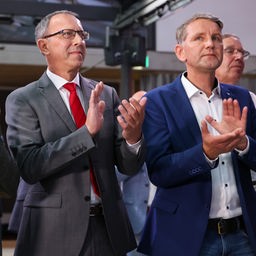 Jörg Urban (l.) und Björn Höcke (Archivbild: 2021)