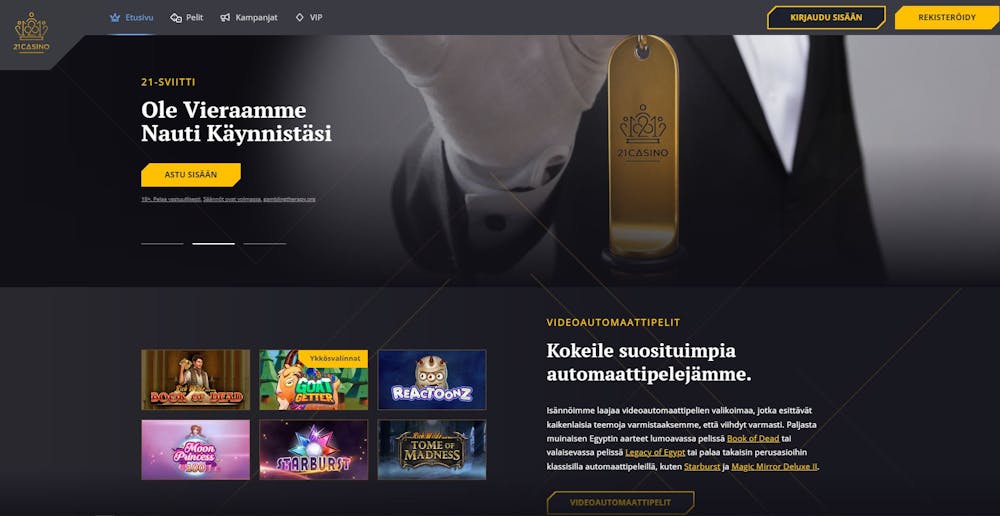 21 Casinon kotisivut