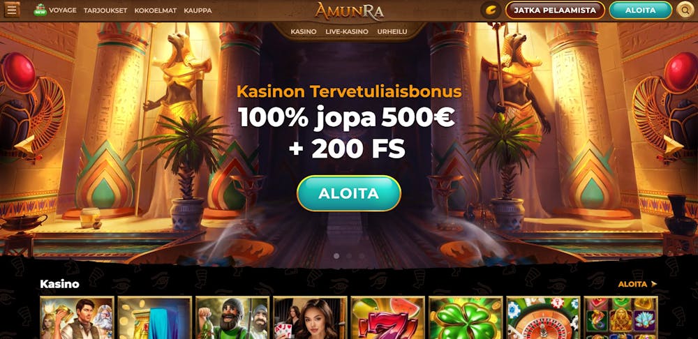 AmunRa casino etusivu