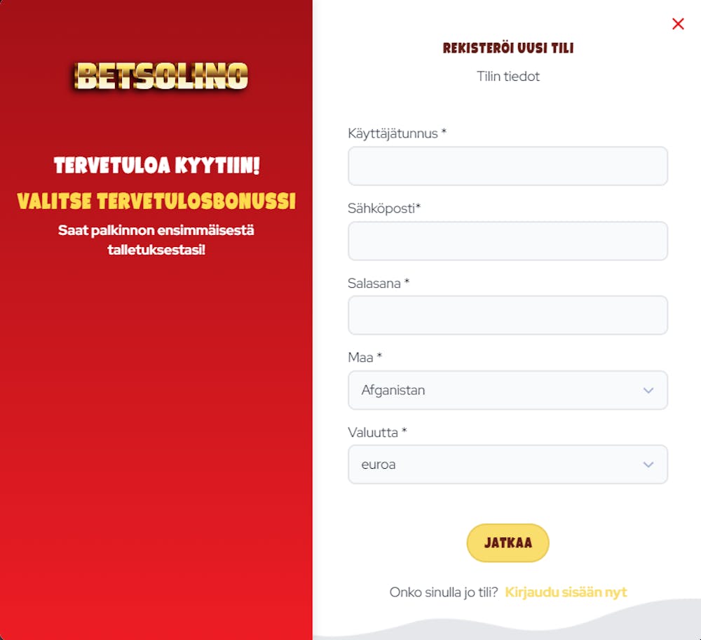 betsolinon login