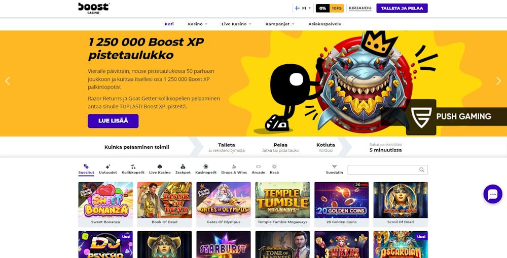 Boost Casinon etusivu