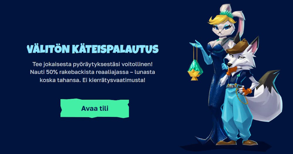 Käteispalautus casino bonus Arctic casinolla.