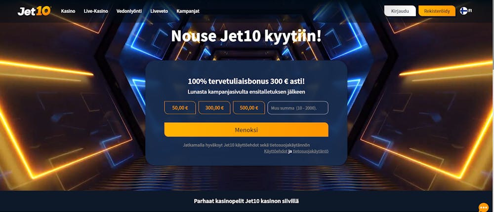 jet10n tervetulotarjous