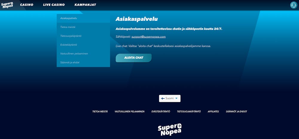 SuperNopea asiakaspalvelu