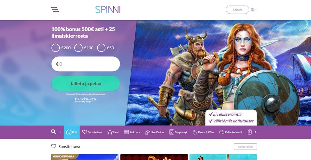 Spinni Casinon etusivu