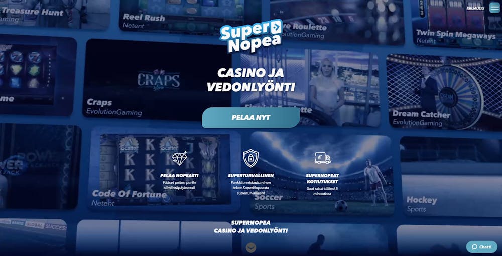 SuperNopea Casinon etusivu