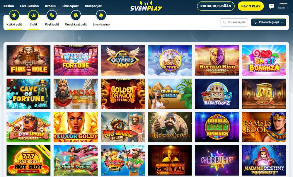 SvenPlay Casino pelit