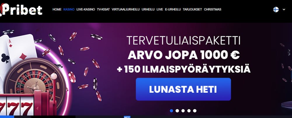 Pribet nettikasinon tervetulobonus.