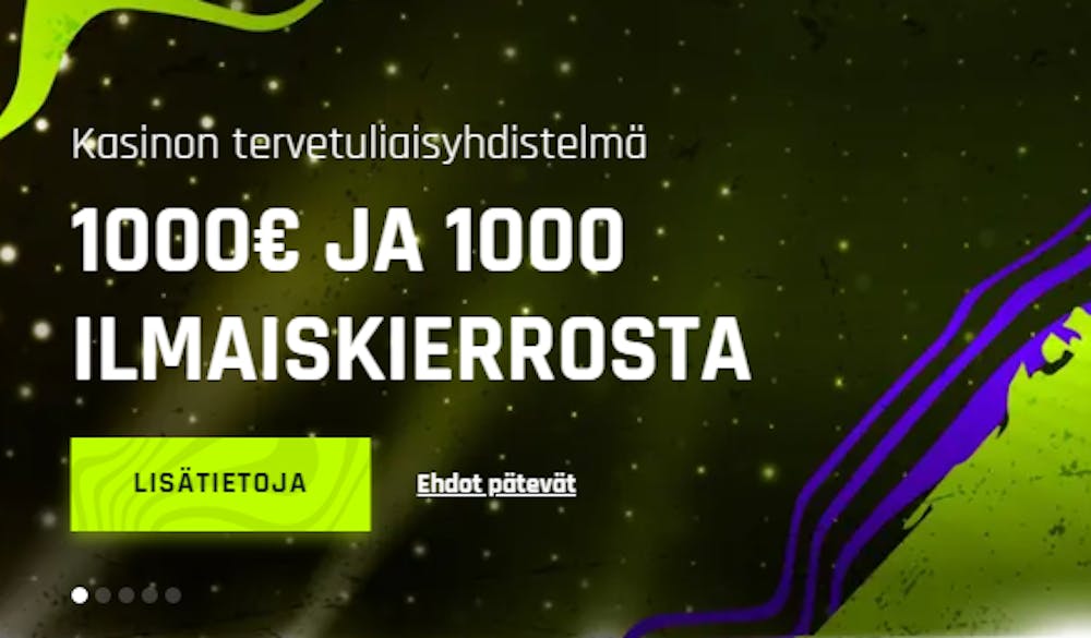 Rise of Bets nettikasinon tervetuliaistarjous.