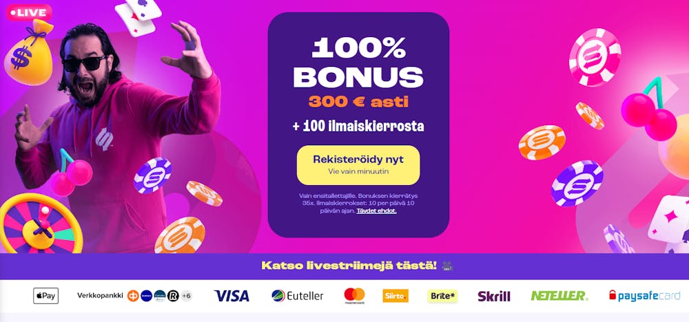 Spinz kasinon tervetulobonus.