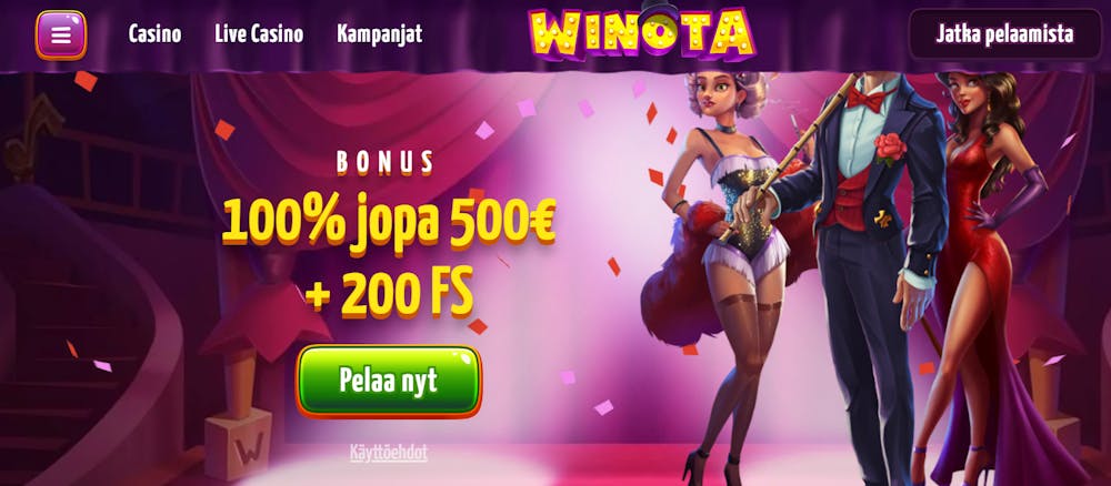 Winota nettikasinon tervetulobonus.