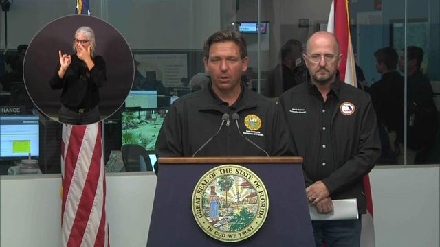 Florida Gov. Ron DeSantis talks Debby response