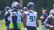 Seattle Seahawks rookie Byron Murphy watches a teammate during drill work at mandatory minicamp.