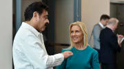 Jacksonville Mayor Donna Deegan and Jacksonville Jaguars owner Shad Khan talk as Deegan arrived at the Jaguars Miller Electric Center for a media event Wednesday morning. Jacksonville Jaguars owner Shad Khan, Jaguars president Mark Lamping, Jacksonville Mayor Donna Deegan and the city of Jacksonville's chief negotiator on the stadium deal Mike Weinstein met at the Jaguars Miller Electric Center Wednesday, June 26, 2024 to address the media and team personnel about the newly approved stadium