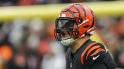 Jan 7, 2024; Cincinnati, Ohio, USA; Cincinnati Bengals defensive end Trey Hendrickson (91) runs onto the field before the game against the Cleveland Browns at Paycor Stadium. Mandatory Credit: Katie Stratman-USA TODAY Sports