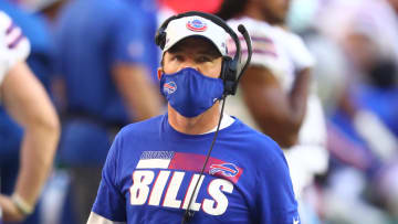 Nov 15, 2020; Glendale, Arizona, USA; Buffalo Bills defensive backs coach John Butler against the Arizona Cardinals at State Farm Stadium. Mandatory Credit: Mark J. Rebilas-USA TODAY Sports